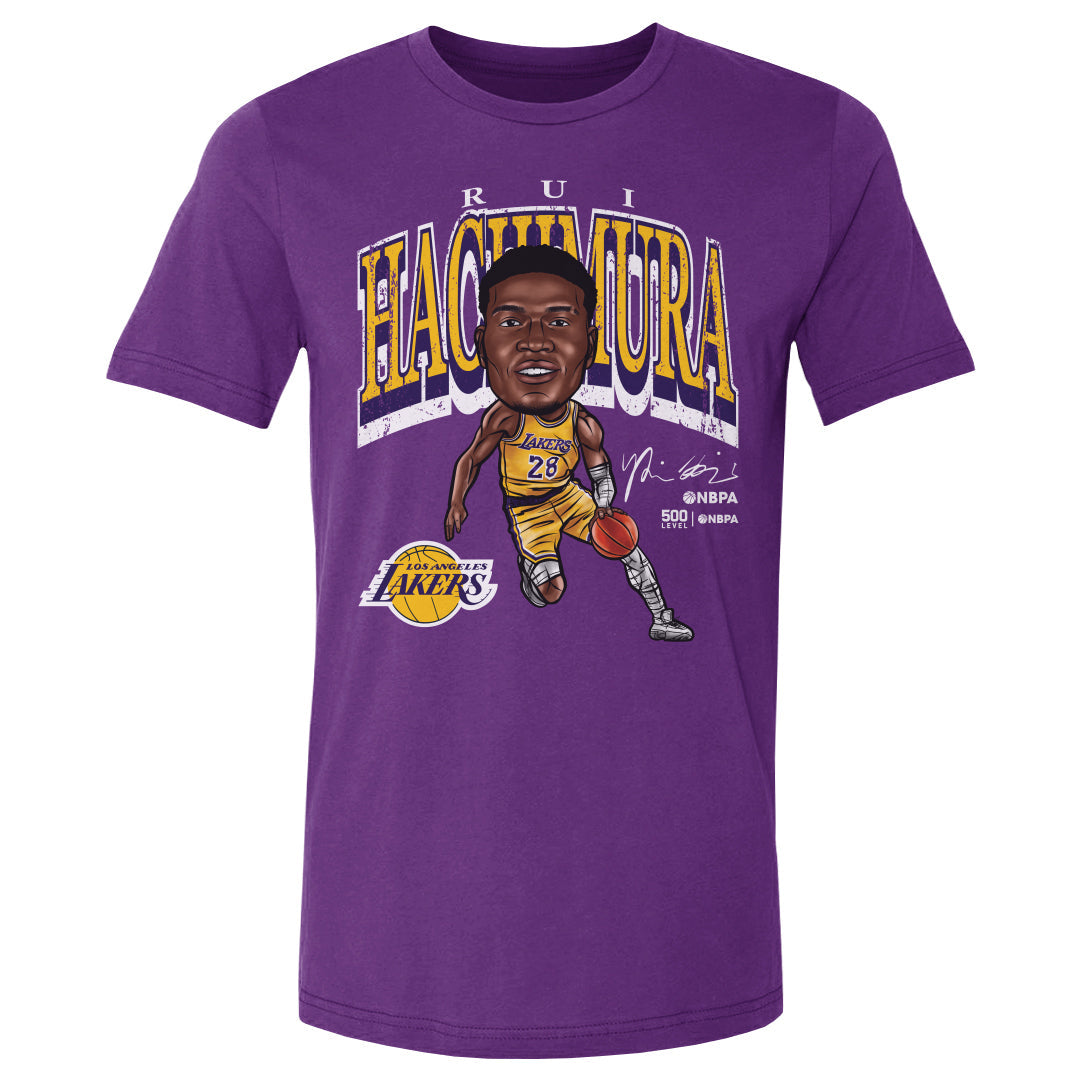 Rui Hachimura Los Angeles Lakers Cartoon WHT