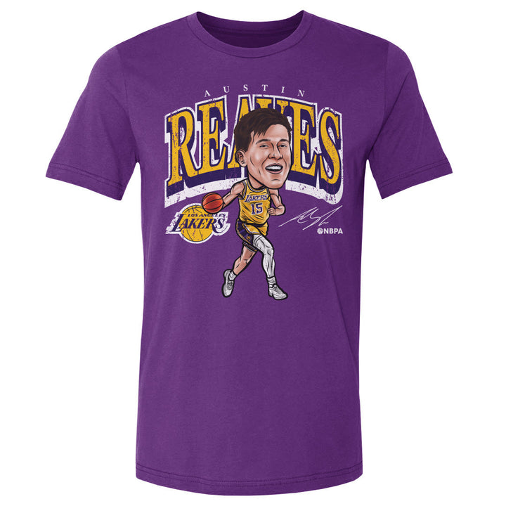 Austin Reaves Los Angeles Lakers Cartoon WHT - Lakers Store