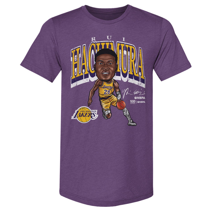 Rui Hachimura Los Angeles Lakers Cartoon WHT