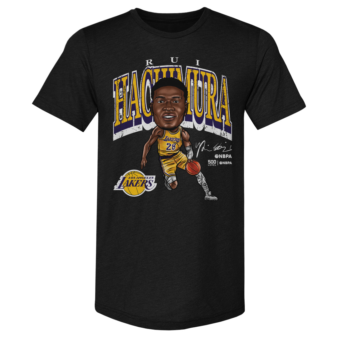 Rui Hachimura Los Angeles Lakers Cartoon WHT