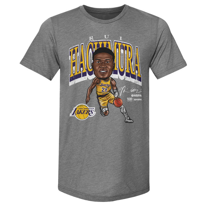 Rui Hachimura Los Angeles Lakers Cartoon WHT