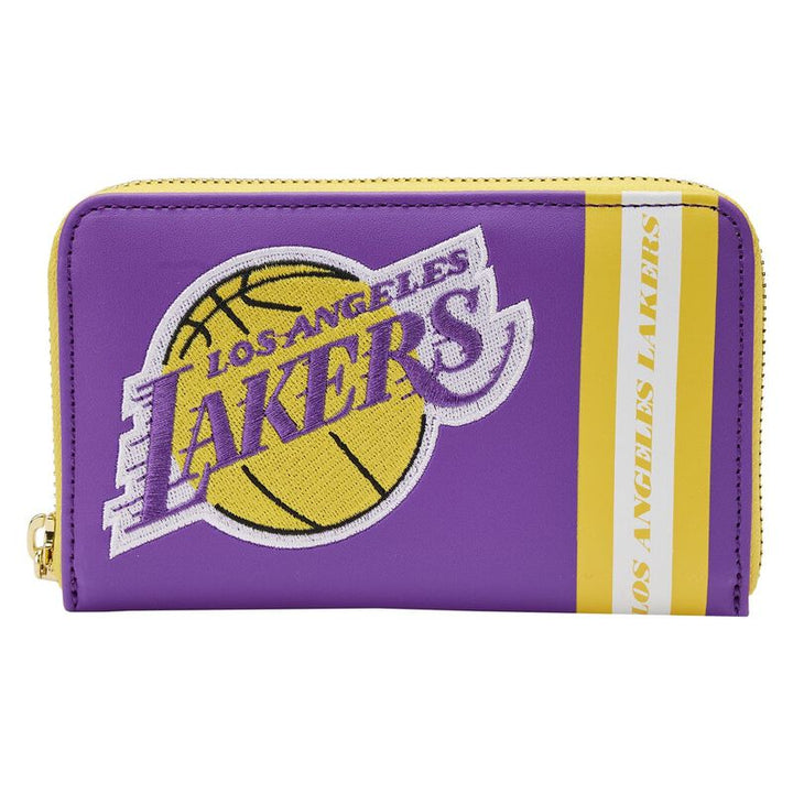 LAKERS LOUNGEFLY PATCH ICONS ZIP UP WALLET