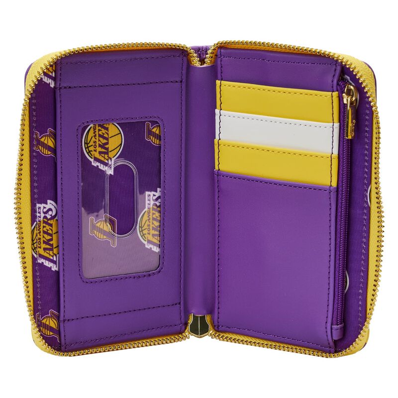 LAKERS LOUNGEFLY PATCH ICONS ZIP UP WALLET