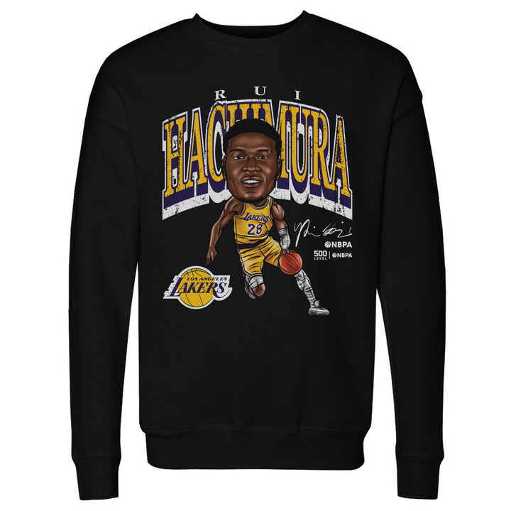 Rui Hachimura Los Angeles Lakers Cartoon WHT