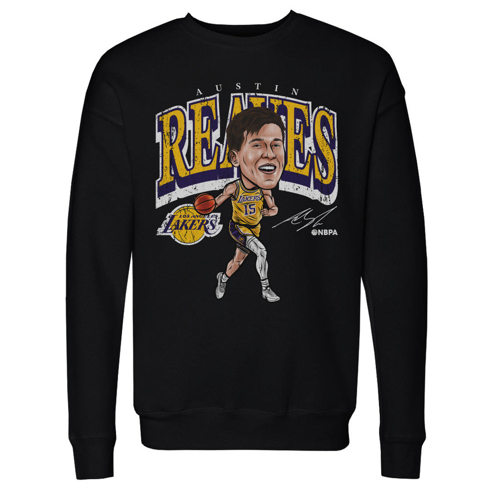 Austin Reaves Los Angeles Lakers Cartoon WHT - Lakers Store