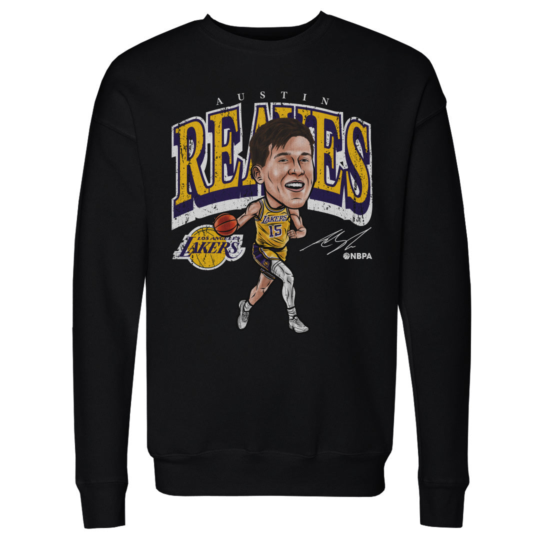 Austin Reaves Los Angeles Lakers Cartoon WHT - Lakers Store