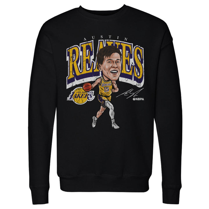 Austin Reaves Los Angeles Lakers Cartoon WHT - Lakers Store