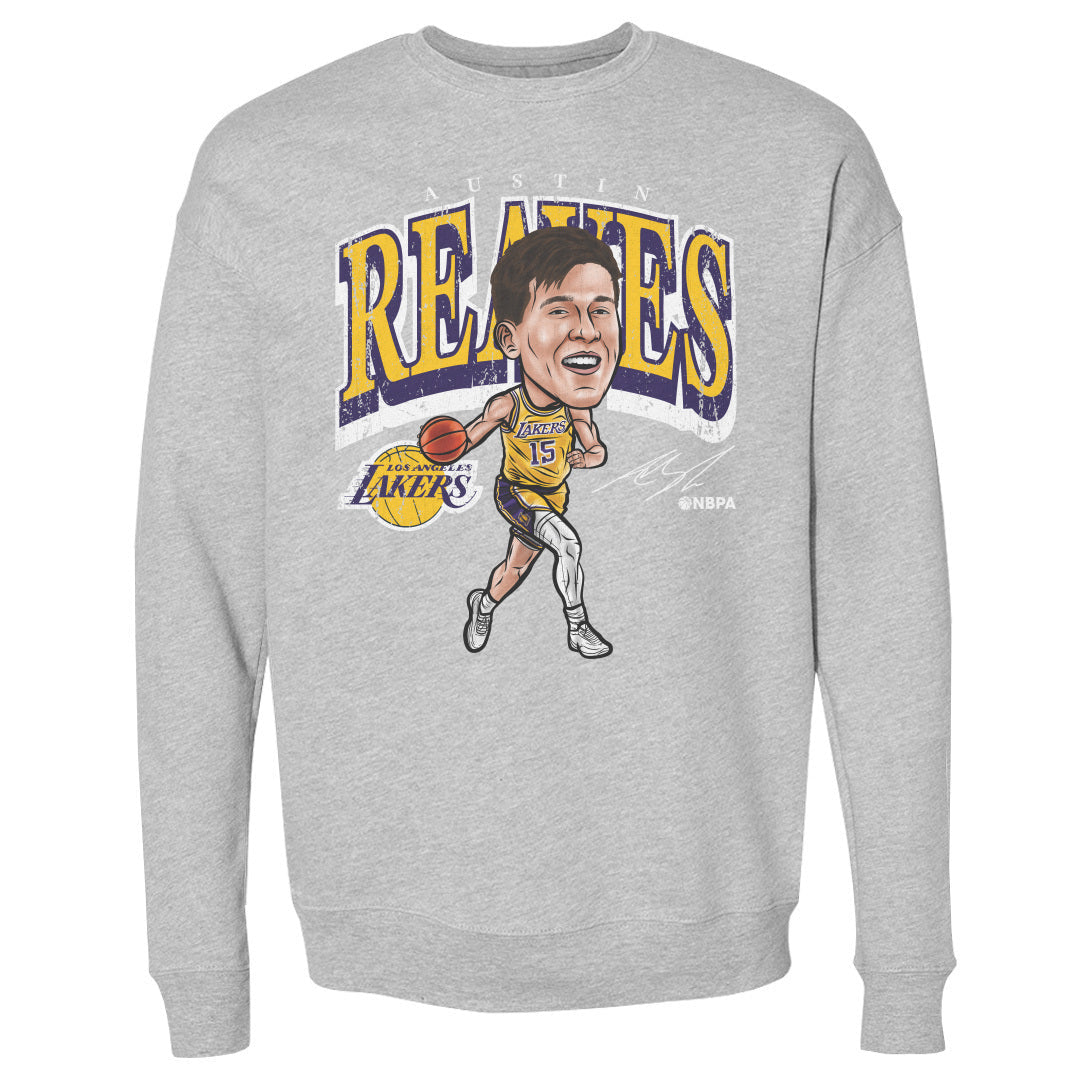 Austin Reaves Los Angeles Lakers Cartoon WHT - Lakers Store