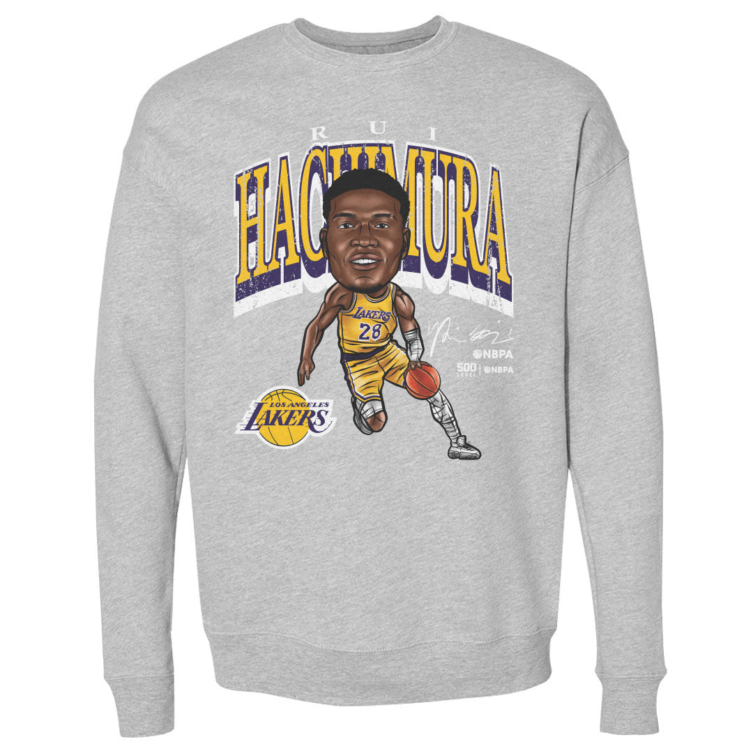 Rui Hachimura Los Angeles Lakers Cartoon WHT