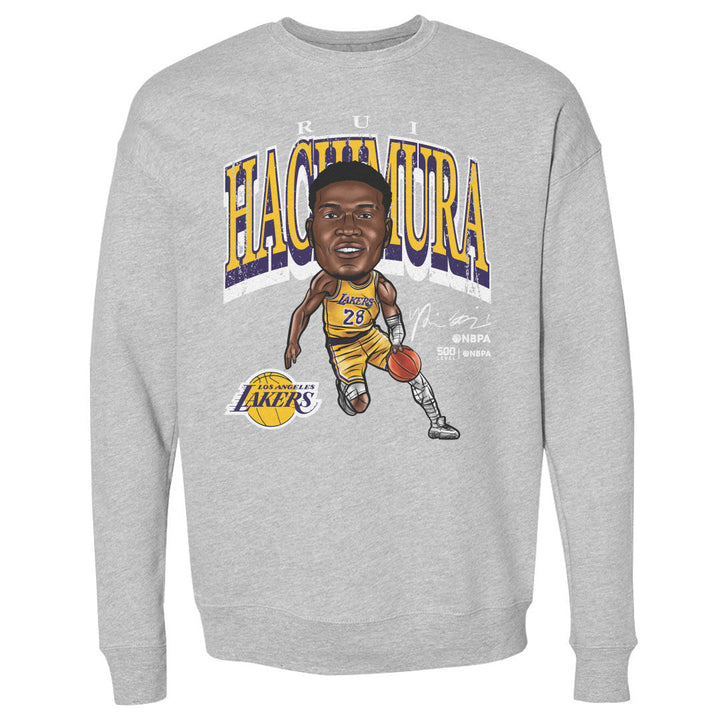 Rui Hachimura Los Angeles Lakers Cartoon WHT