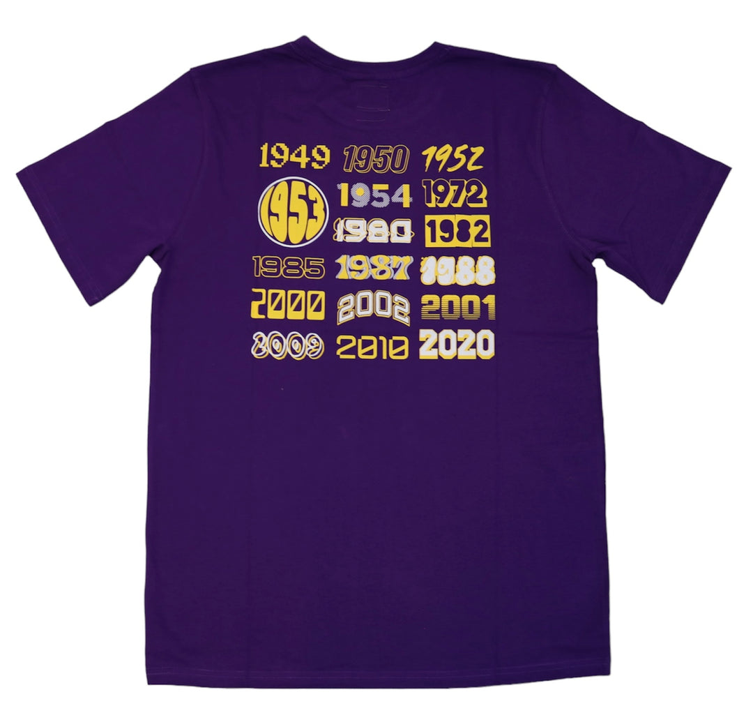 Lakers Champs Years Design SS Tee