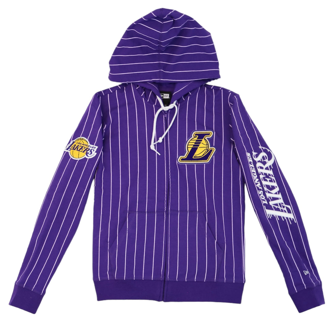 Lakers Wmns Logo Select FZ Hood Pinstripe