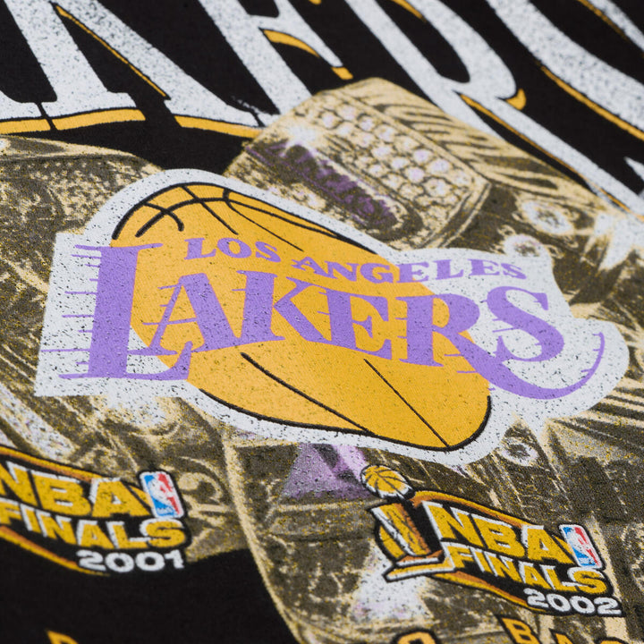 Lakers Black B2B2B Champs Rings SS Tee - Lakers Store