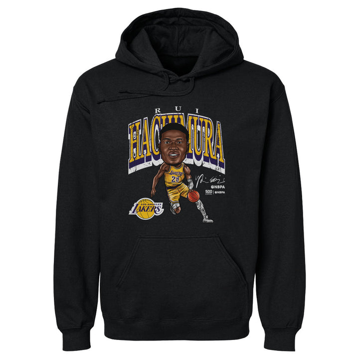 Rui Hachimura Los Angeles Lakers Cartoon WHT
