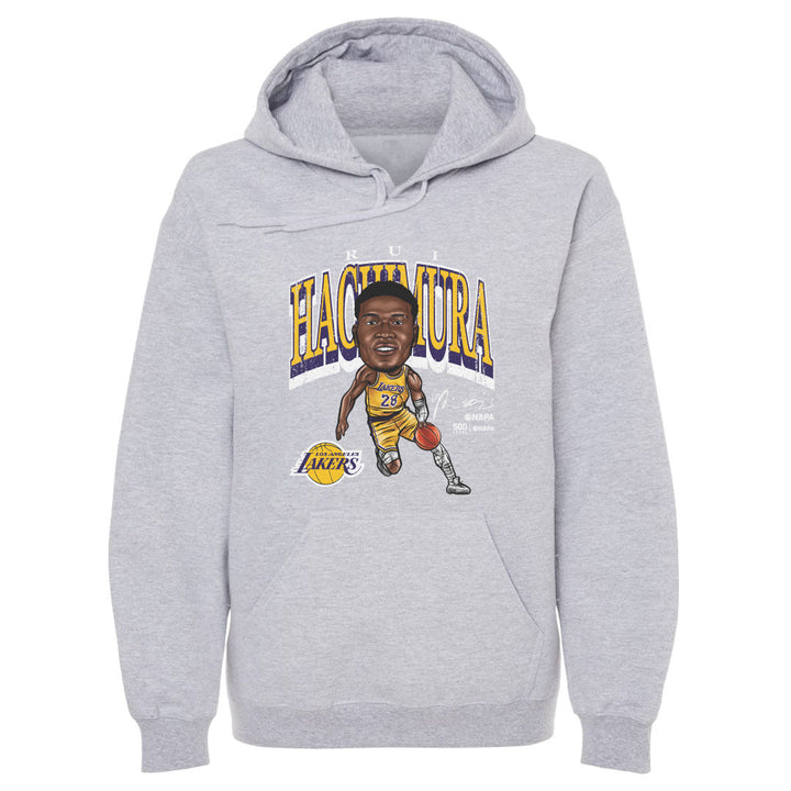 Rui Hachimura Los Angeles Lakers Cartoon WHT