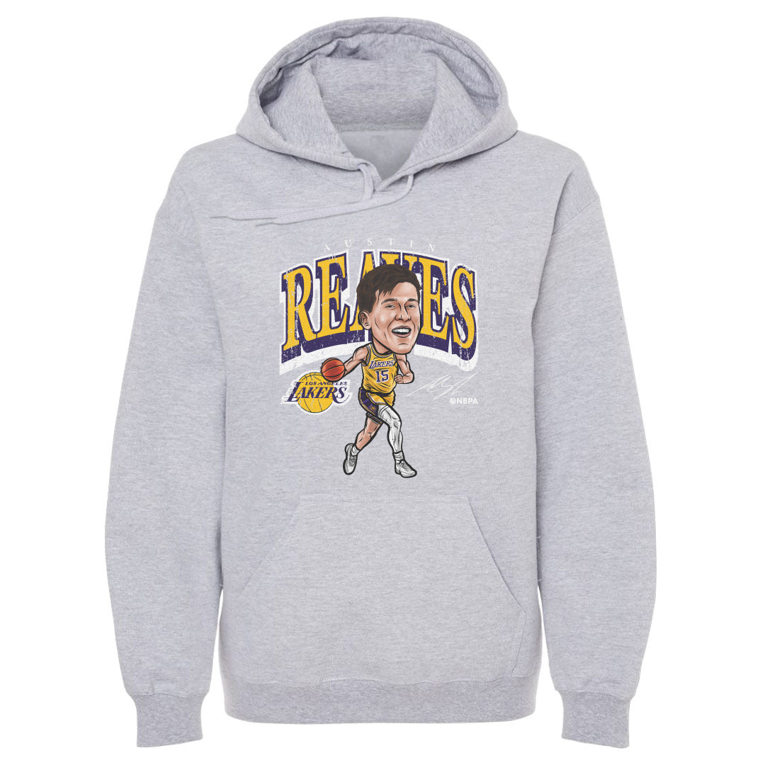 Austin Reaves Los Angeles Lakers Cartoon WHT - Lakers Store