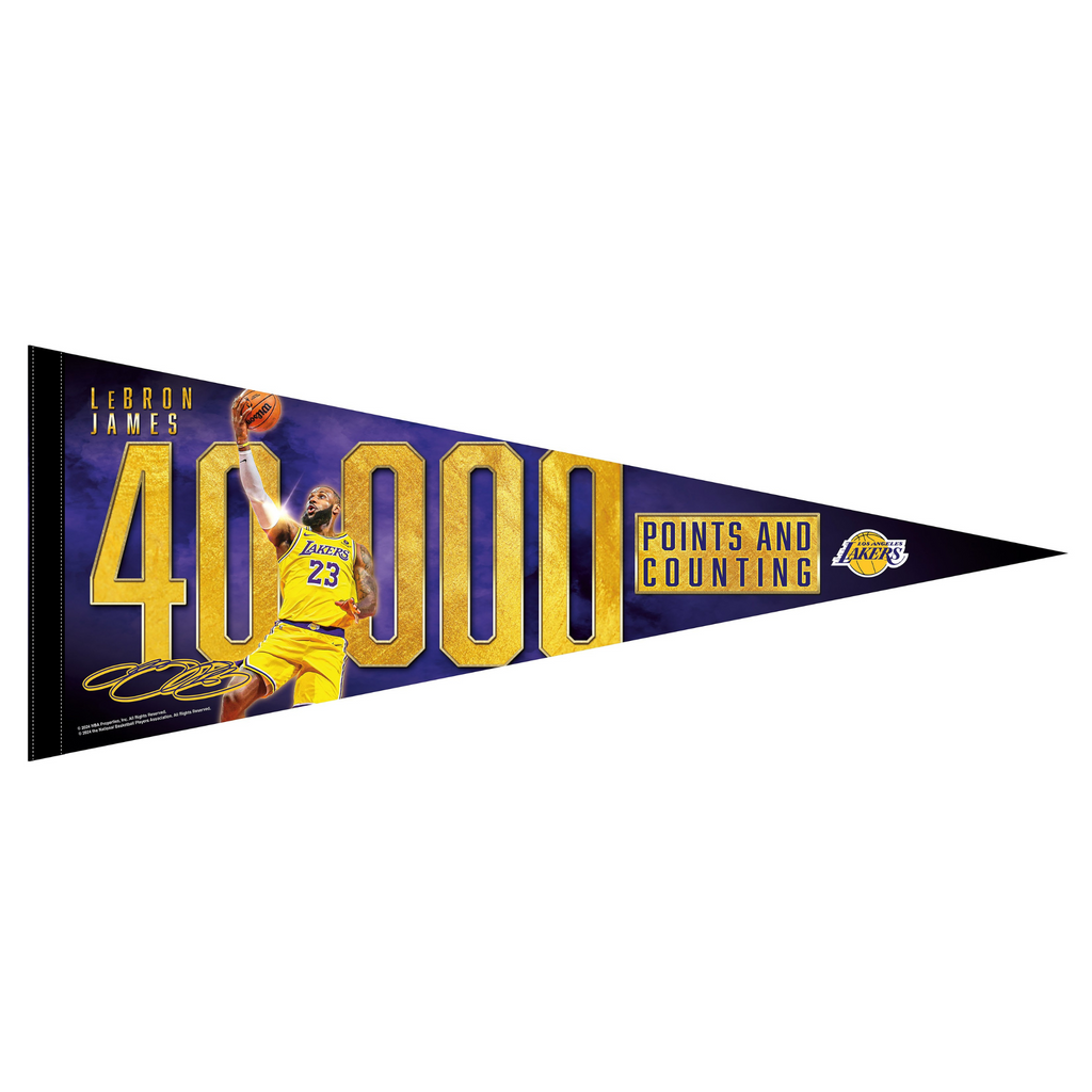 Lakers James 40k And Count Pennant – Lakers Store