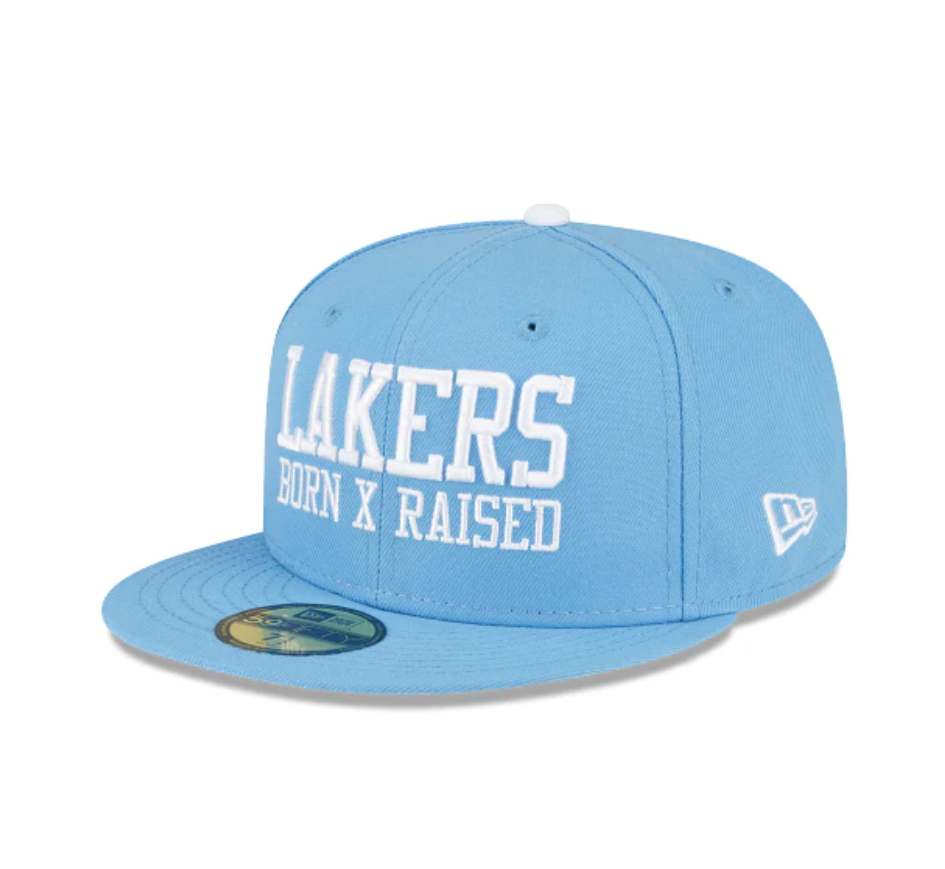 BORN X RAISED Lakers Fitted Cap - Light Blue