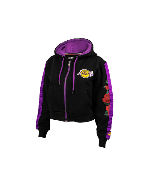 Los Angeles Lakers ジャケット Crop Roses Full Zip Team Color Jkt – Lakers Store
