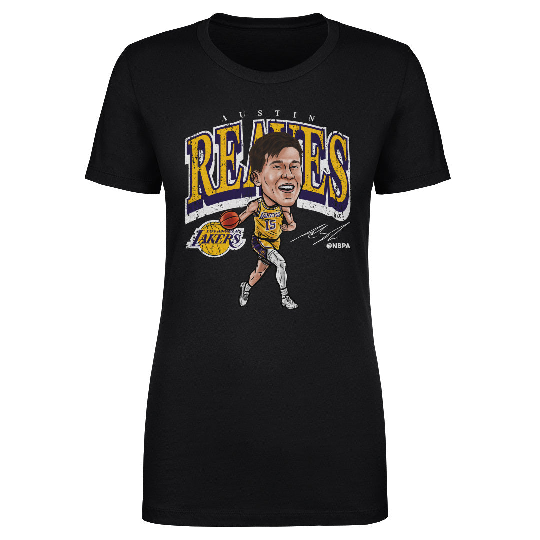 Austin Reaves Los Angeles Lakers Cartoon WHT - Lakers Store