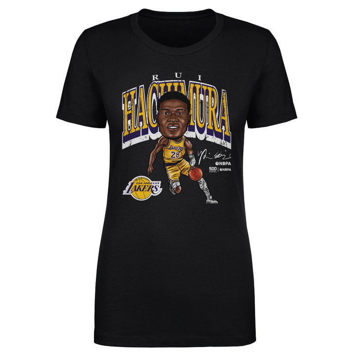Rui Hachimura Los Angeles Lakers Cartoon WHT