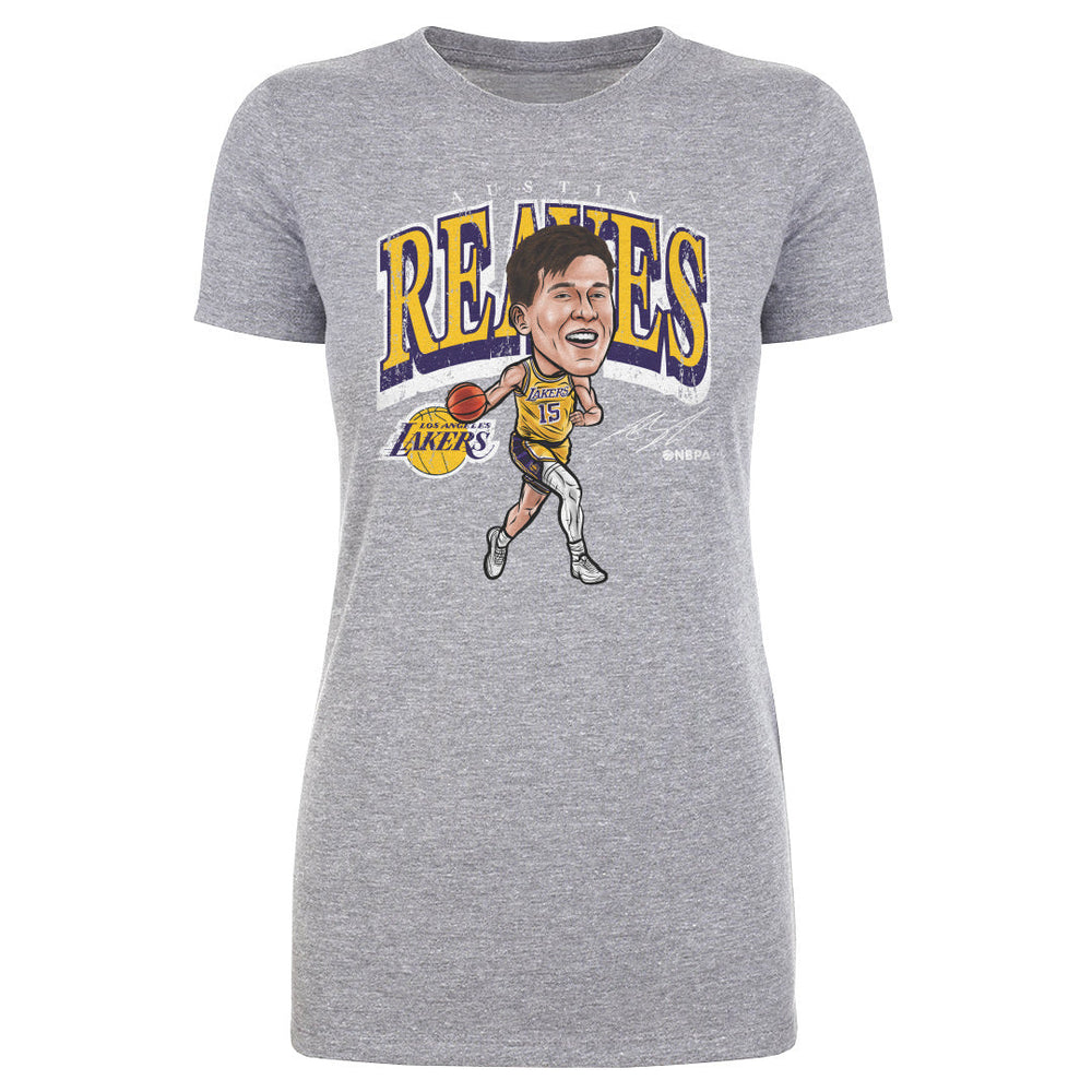 Austin Reaves Los Angeles Lakers Cartoon WHT - Lakers Store
