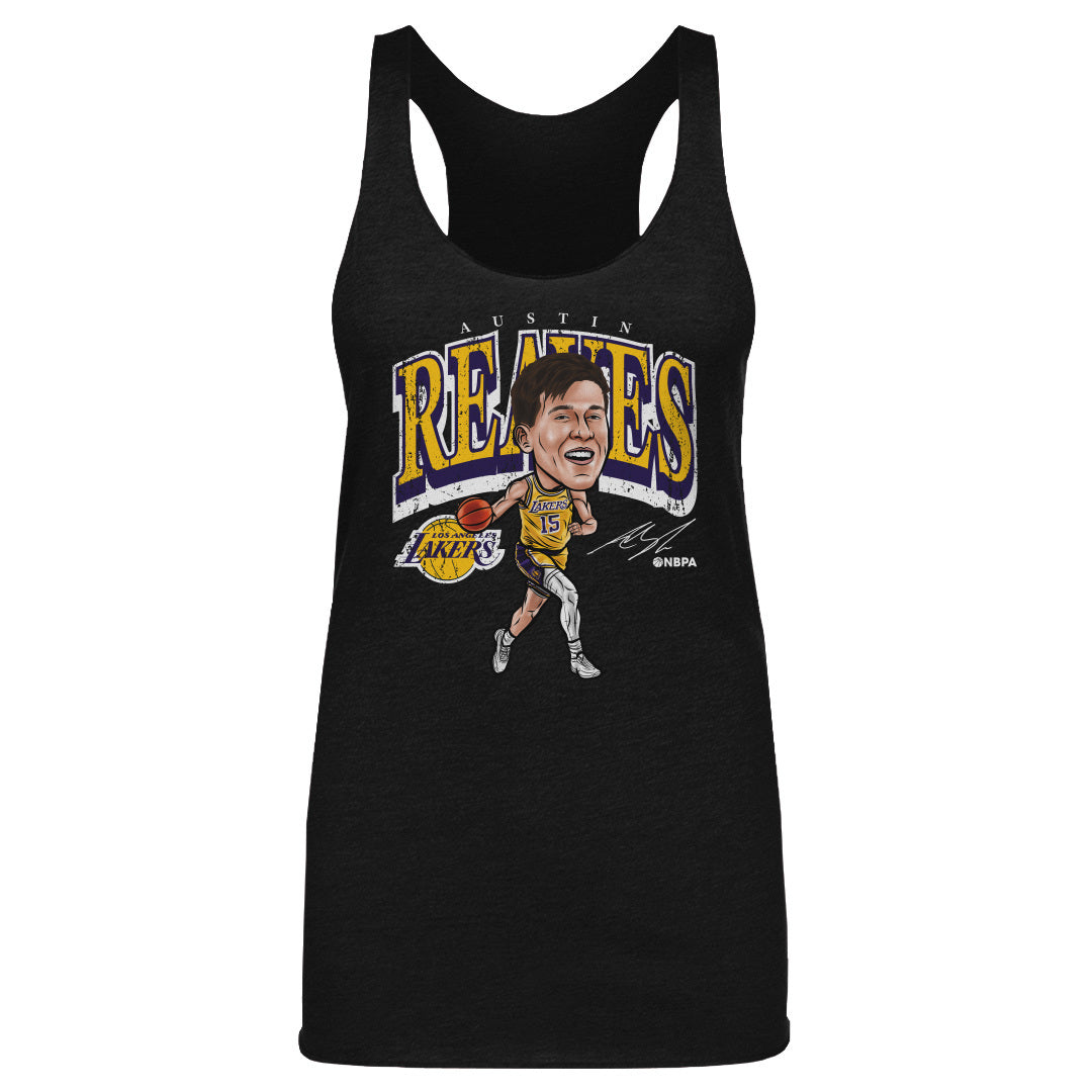 Austin Reaves Los Angeles Lakers Cartoon WHT - Lakers Store