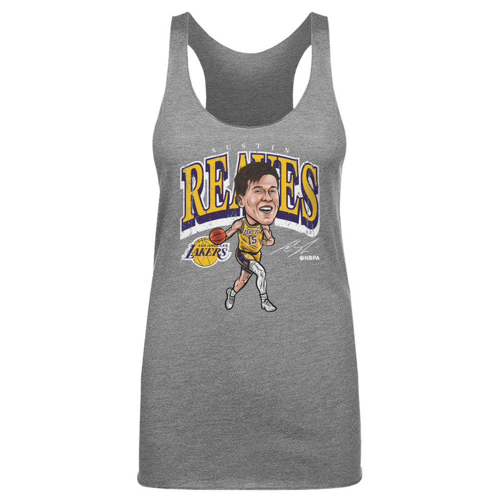 Austin Reaves Los Angeles Lakers Cartoon WHT - Lakers Store