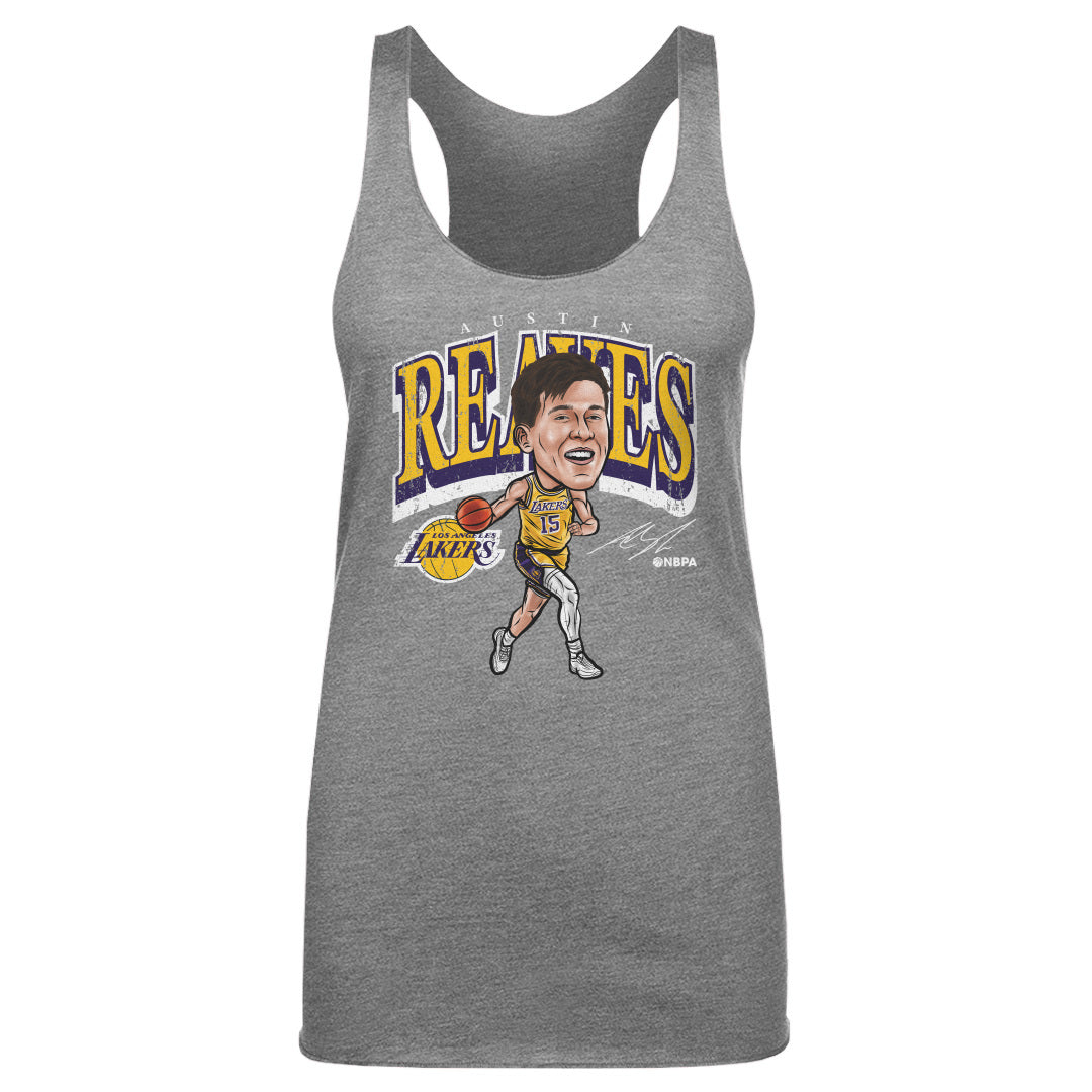 Austin Reaves Los Angeles Lakers Cartoon WHT - Lakers Store