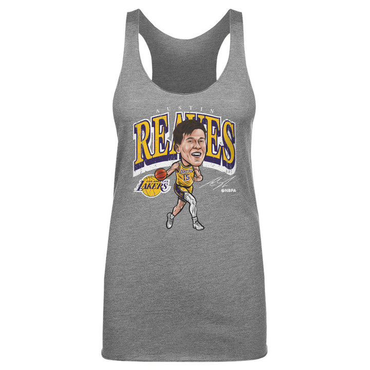 Austin Reaves Los Angeles Lakers Cartoon WHT - Lakers Store