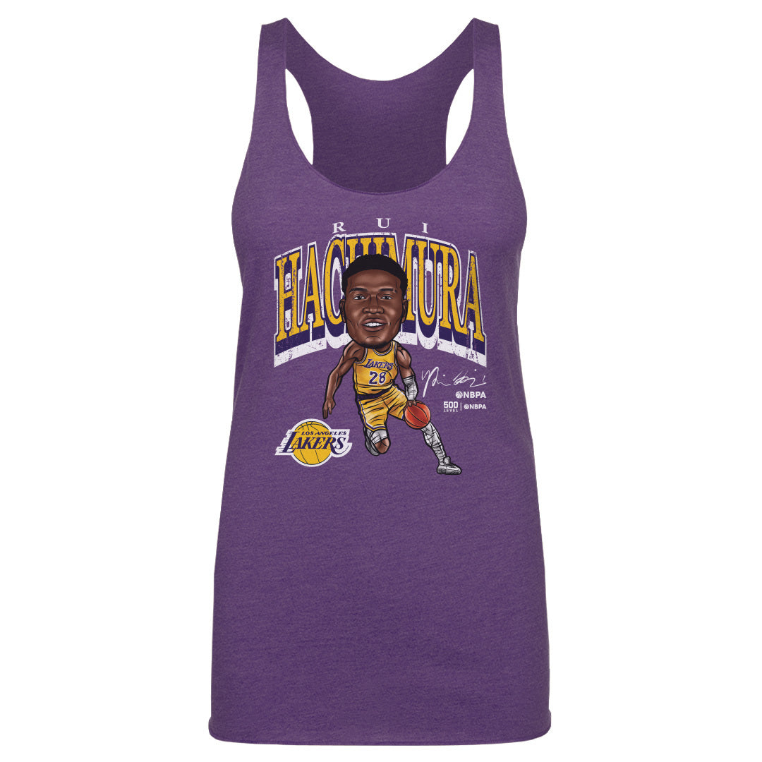 Rui Hachimura Los Angeles Lakers Cartoon WHT