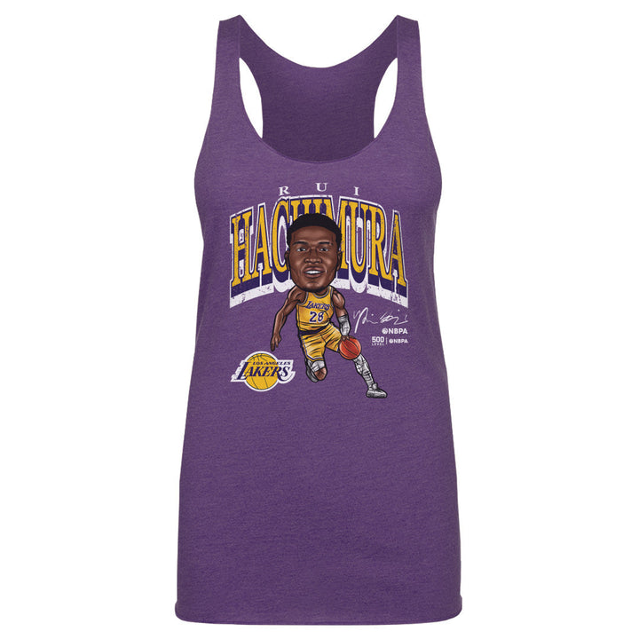Rui Hachimura Los Angeles Lakers Cartoon WHT