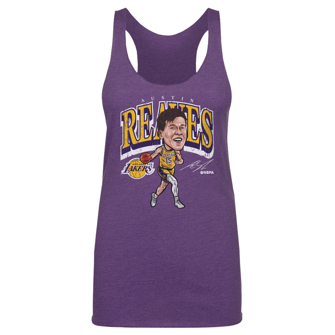 Austin Reaves Los Angeles Lakers Cartoon WHT - Lakers Store