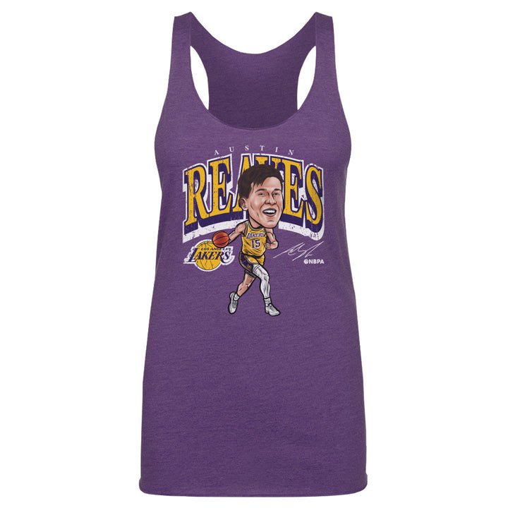 Austin Reaves Los Angeles Lakers Cartoon WHT - Lakers Store