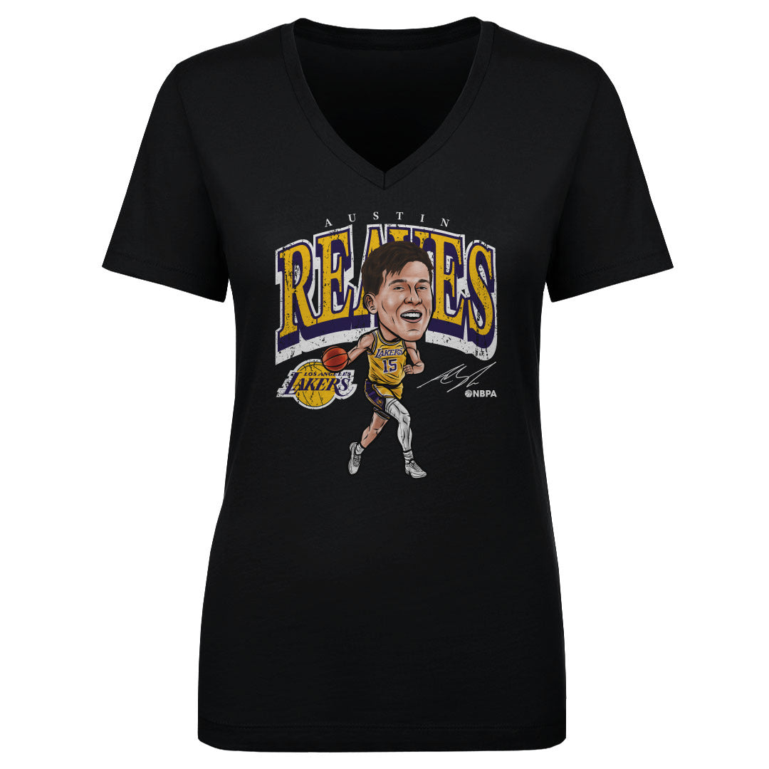 Austin Reaves Los Angeles Lakers Cartoon WHT - Lakers Store