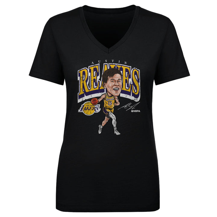 Austin Reaves Los Angeles Lakers Cartoon WHT - Lakers Store