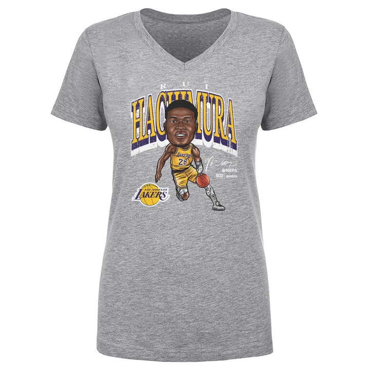 Rui Hachimura Los Angeles Lakers Cartoon WHT