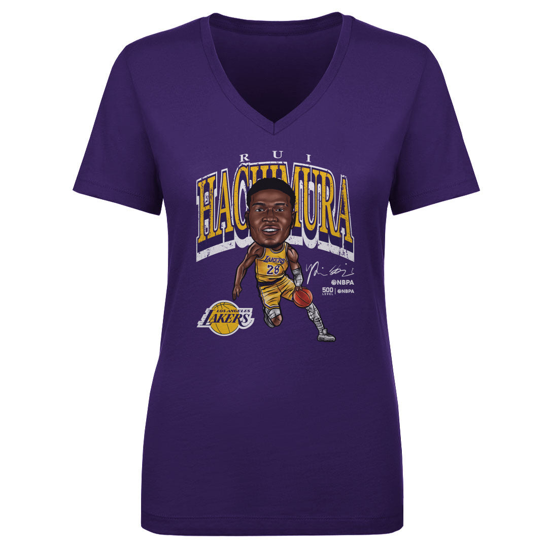 Rui Hachimura Los Angeles Lakers Cartoon WHT