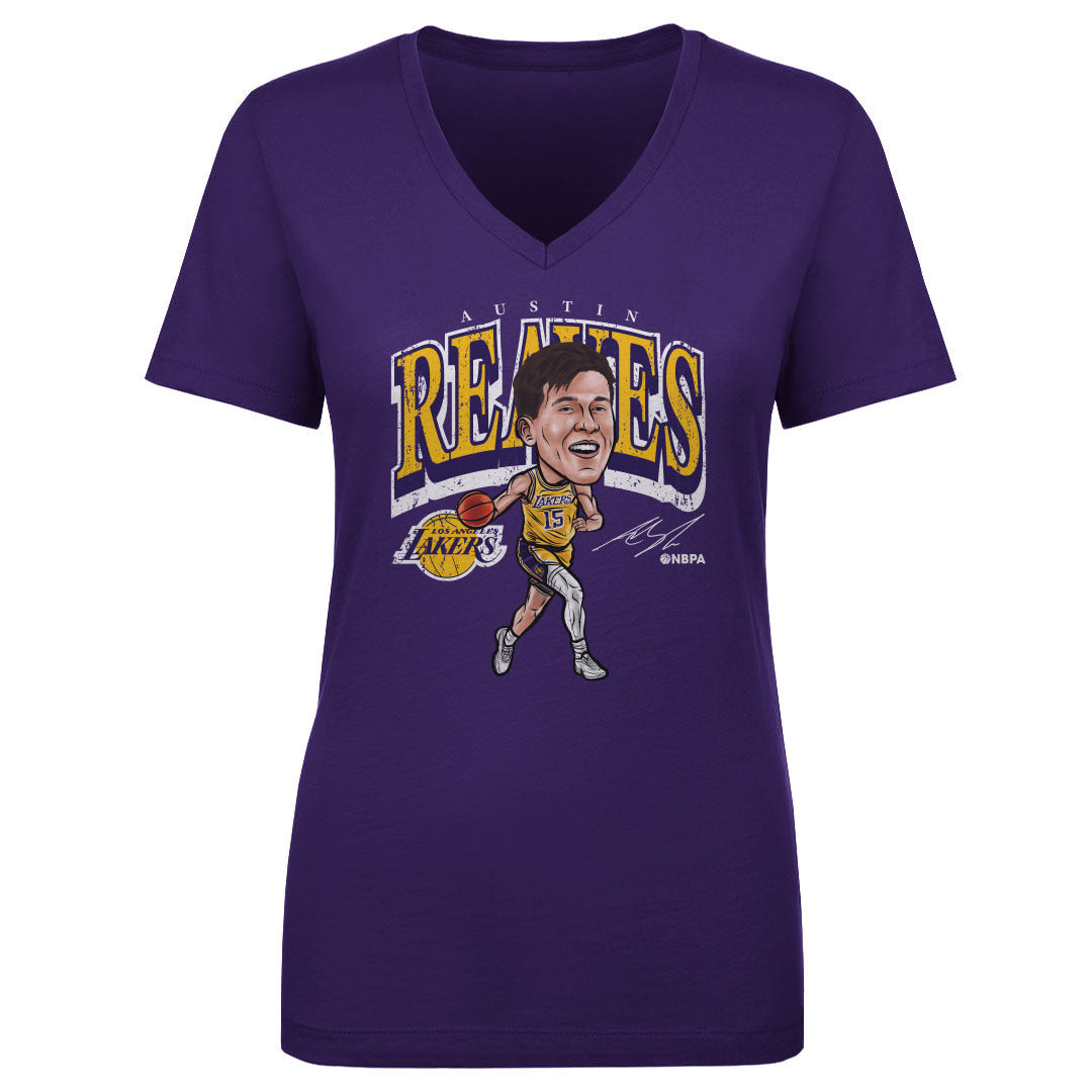 Austin Reaves Los Angeles Lakers Cartoon WHT - Lakers Store