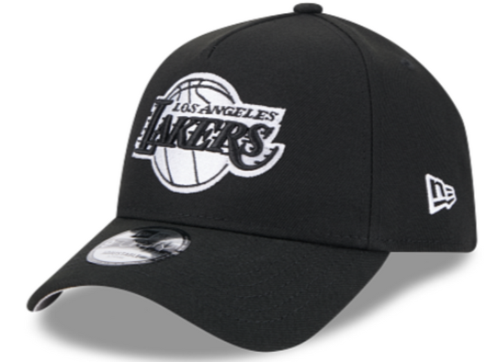 Lakers 940AF Black and White Snapback Hat - Lakers Store