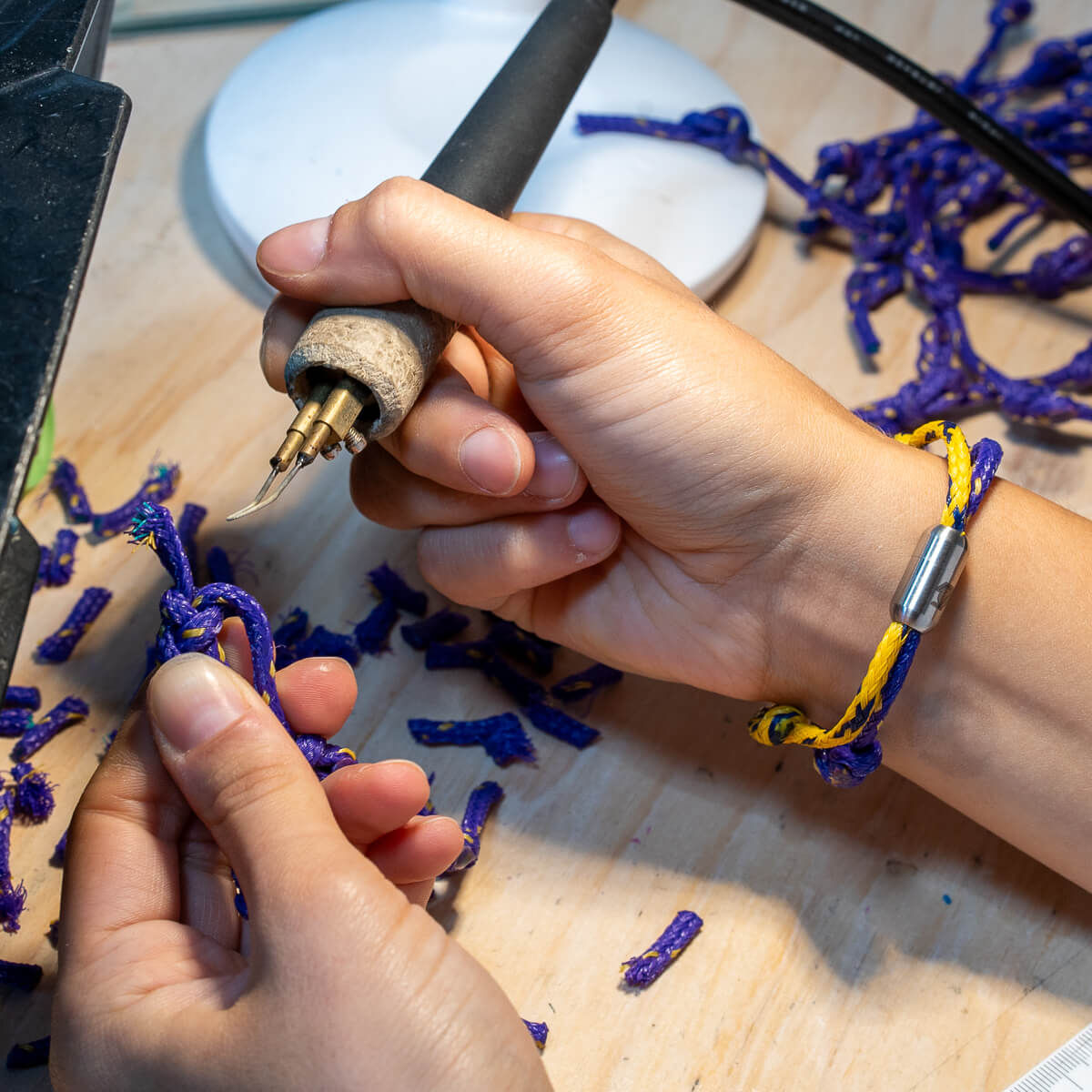 Bracelets made from fishing on sale nets