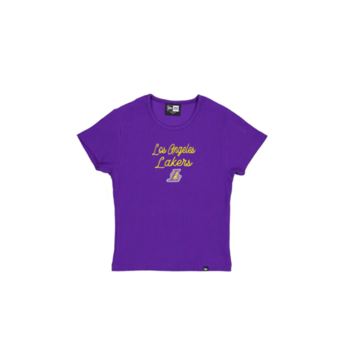 Lakers Women's Pinstripe SS Tee