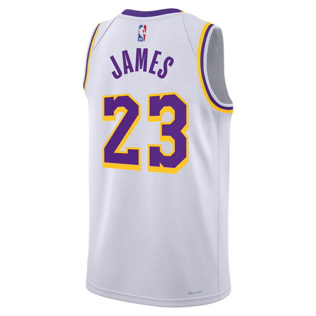 Nike Los Angeles Lakers LEBRON JAMES #23 Swingman Jersey Purple