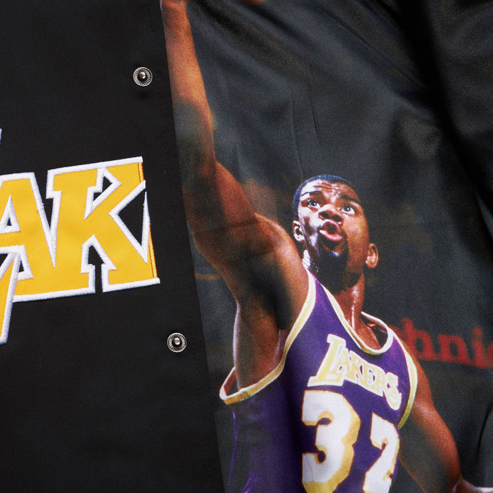 Lakers Lightweight Satin Jacket Magic Johnson