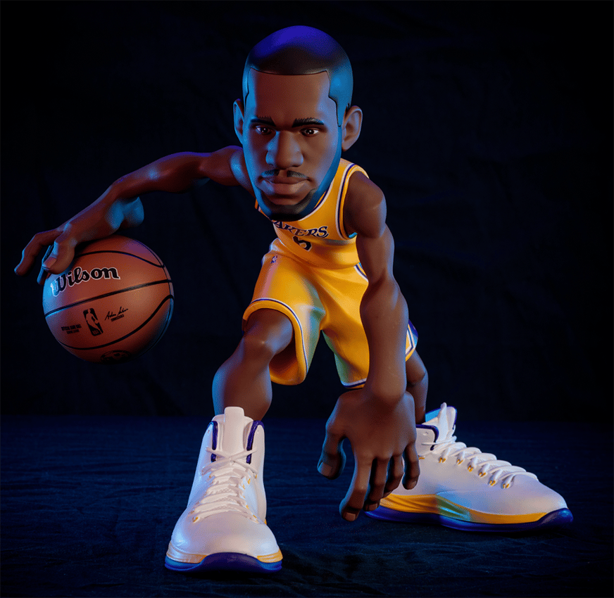 Lebron james 2025 figurine lakers