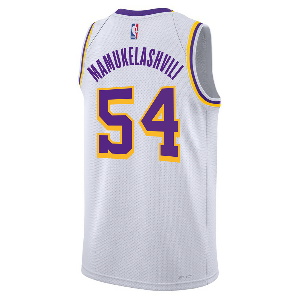 Lakers 26 Mamukelashvili Association Swingman Jersey - Lakers Store