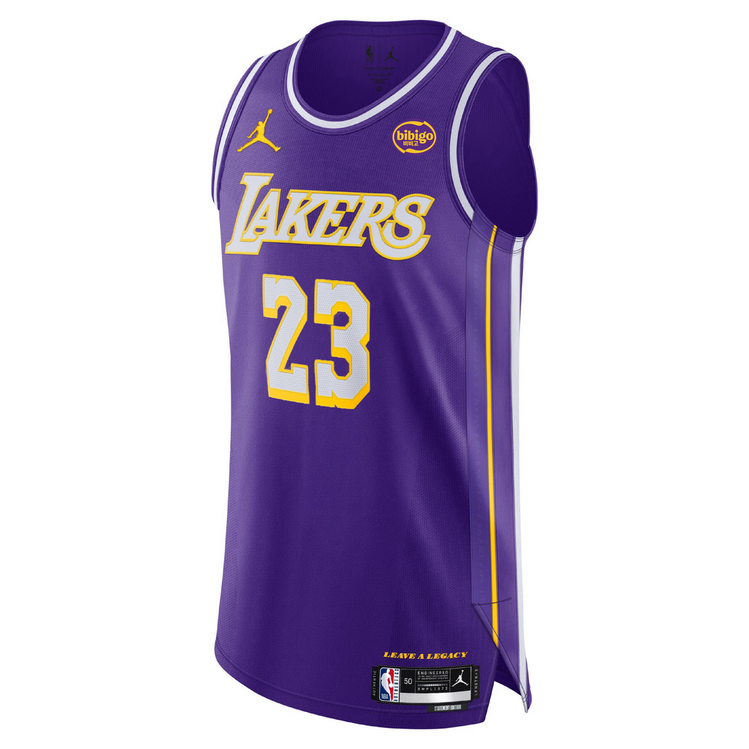Lakers James Authentic Statement 25 Jersey 40