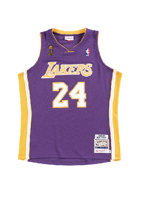 LOS ANGELES LAKERS KOBE BRYANT 2008-09 ROAD FINALS AUTHENTIC JERSEY  AJY4EL18017-LALPURP08KBR