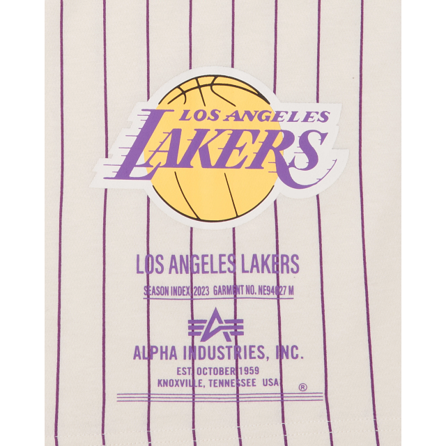 Lakers x Alpha Industries Stripe SS Tee
