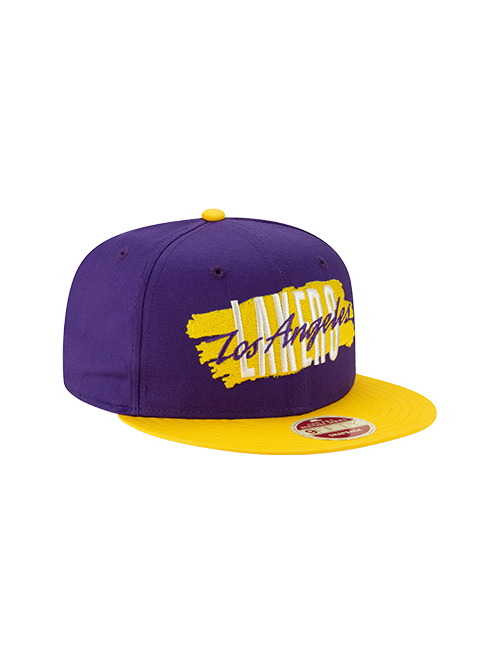 Los Angeles Lakers 9FIFTY Wordmark Heritage Snapback Cap - Purple - Lakers Store